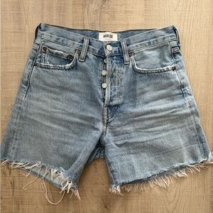 Agolde High Rise light wash Jean shorts